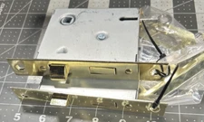 2 -Unbranded KEY Mortise Lock Bright Brass  5 1/2"x7/8" Faceplate w/strikes&keys