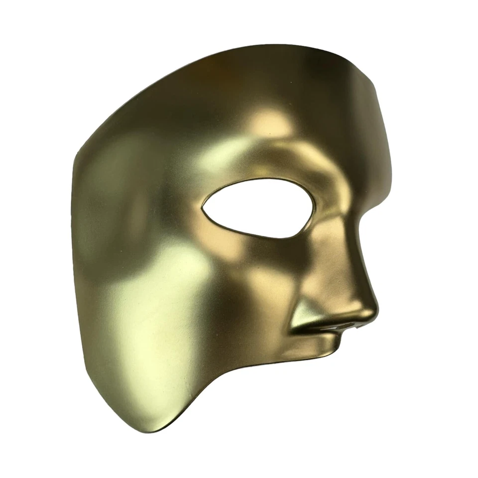 Gold - Phantom of the Opera Half Face Men Masquerade Mask Costume Prom Party - Image 2 of 4