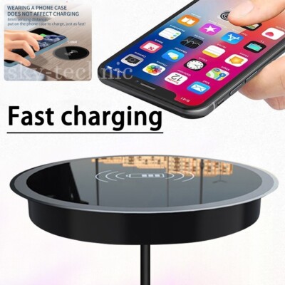 100W Fast Wireless Charger Desktop Embedded Charging Base for iPhone Samsung