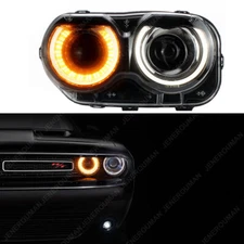 Left Side For 15-22 Dodge Challenger Headlights Head Lamps Projector Light RT GT