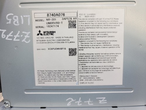 Mitsubishi Outlander 2020-2023 radio deportiva multimedia pantalla táctil OEM - Imagen 7 de 7