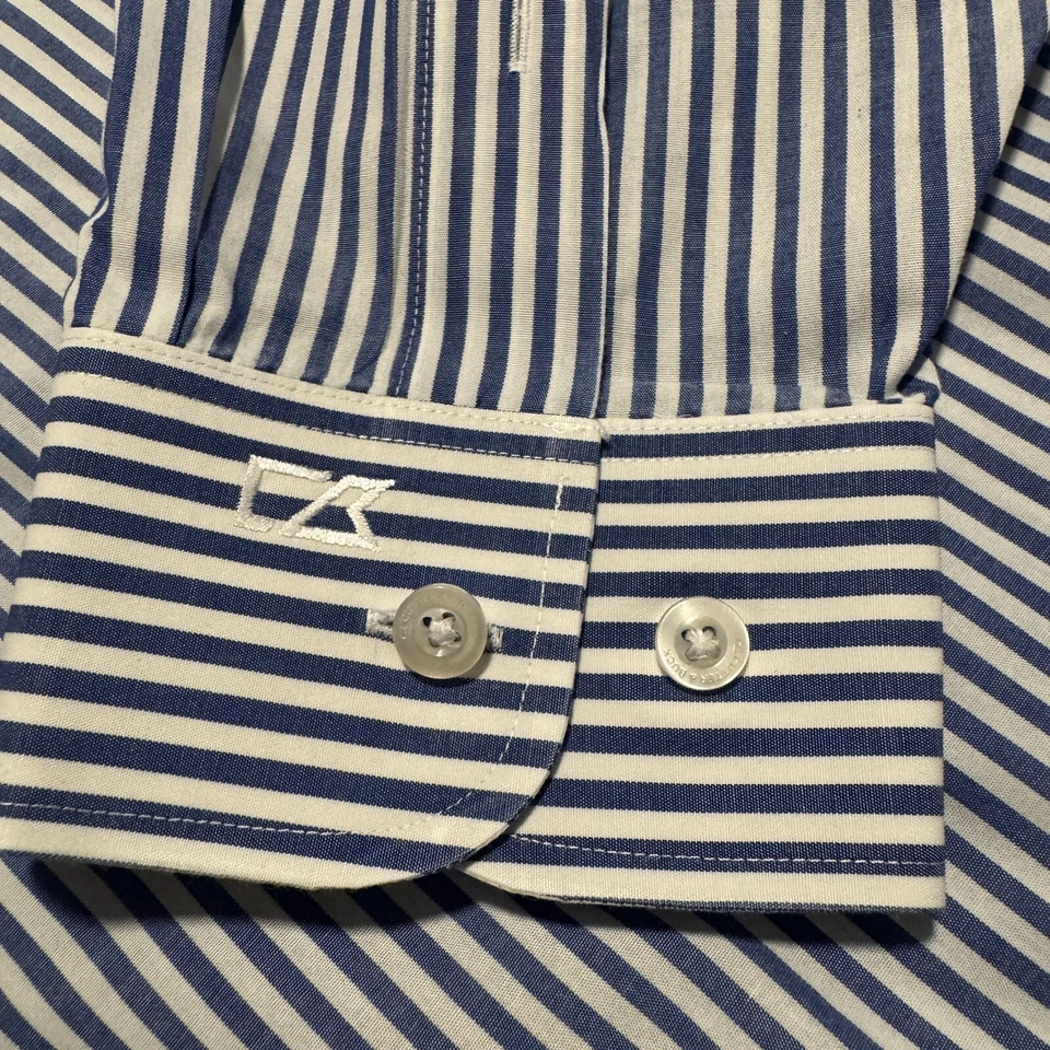 Cutter & Buck Blue & White Striped Button Down Dress Shirt Men's Size XXL - Image 4 of 4