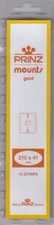 Prinz Black Stamp Mount Strips 215x41 mm US Semi Jumbos 15 Scott Strips