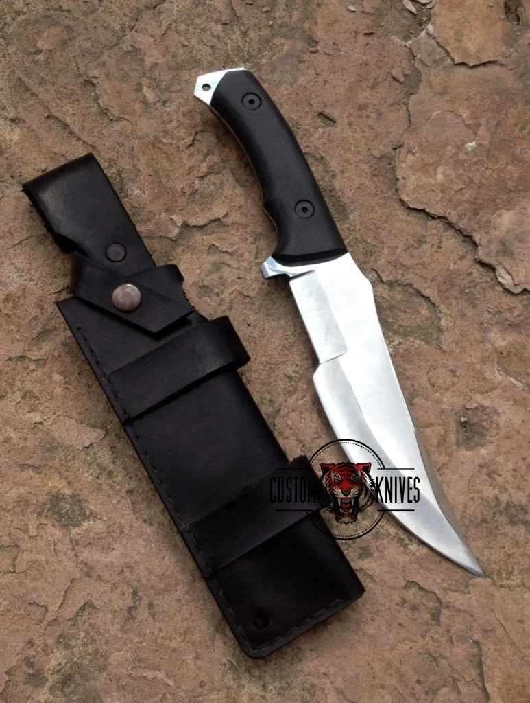 HAND CRAFTED SURVIVAL GEAR, FULL TANG TRACKER OUTDOOR, HUNTING KNIFE / SHEATH