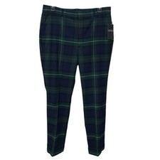 NWT Lauren Ralph Lauren Plaid Wool Blend Lined Pants Women  s Size 8 Holidays