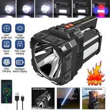 10000000LM Spotlight Rechargeable Flashlight Super Bright Outdoor Handheld Torch