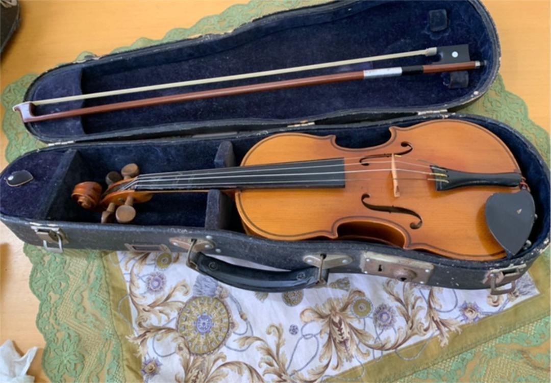 Kiso Suzuki 1/8 Violin Vintage 1965 Child Size with Bow for Repair