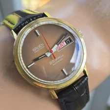 Vintage GRUEN men's automatic watch 790CD 25Jewels swiss 1970s