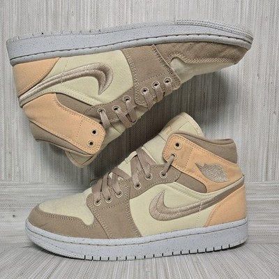 Nike Air Jordan 1 Mid SE Muslin Canvas Beige/Tan/White DV0427-102
