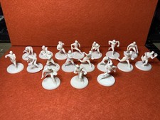 18 Unpainted Miniature Baseball Figures