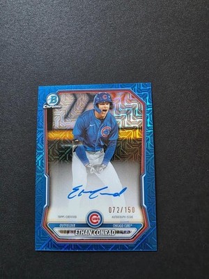 2026 Bowman Chrome Ethan Conrad Chicago Cubs Blue Auto #BMA-EC /150 -Color Match