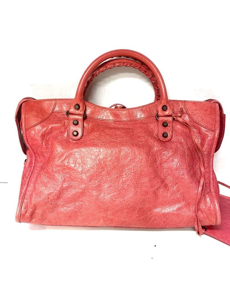 Balenciaga The City Bag 115748 Pink Leather 2Way Handbag thumbnail 4