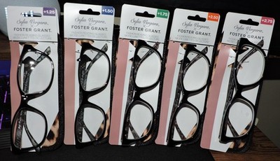 Foster Grant Sofia Vergara Reading Glasses FGSV 23606 SNK +1.75 with soft case