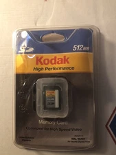 Kodak High Performance SD card 512MB Memory Card New Sealed