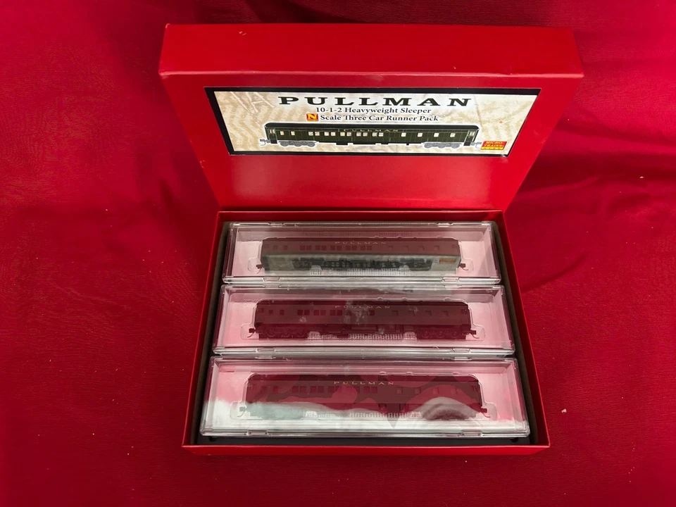 Micro Trains N Scale 3 Car Pack Pullman 10-1-2 Heavyweight Sleeping Cars - Image 2 of 2