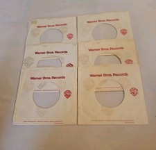 45 RPM 7" RECORD SLEEVES CO. SLEEVE 6 PACK SEE PHOTOS Warner Brothers SLV339