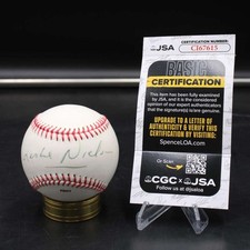 Leslie Nielsen Signed Rawlings Official League Baseball Autograph JSA ZJ22485