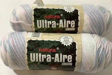 Natura Ultra-Aire Yarn Baby Ombré 192 Lot Of 2 Skeins 4ply Worsted 3 Oz Each Vtg
