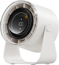 Desk Fan, Strong Airflow 100 Speeds Quiet Digital Display Rechargeable