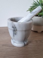 Cole & Mason white marble mortar and pestle set