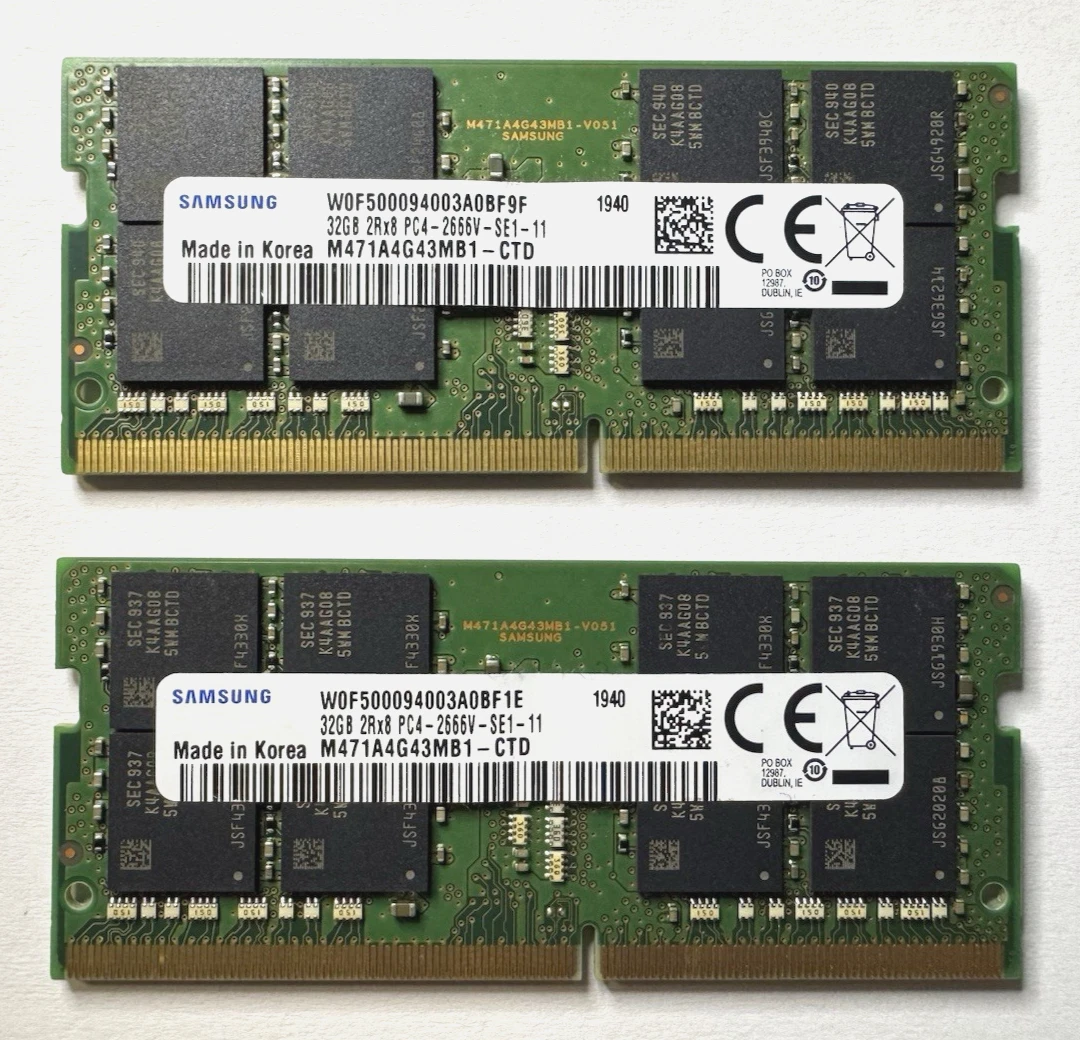 Samsung DDR4 SDRAM 64 GB Total Capacity Memory (RAM) for sale | eBay