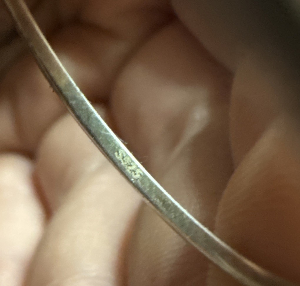 925 Silver Opal triangle Shape ring Mountain top … - image 8