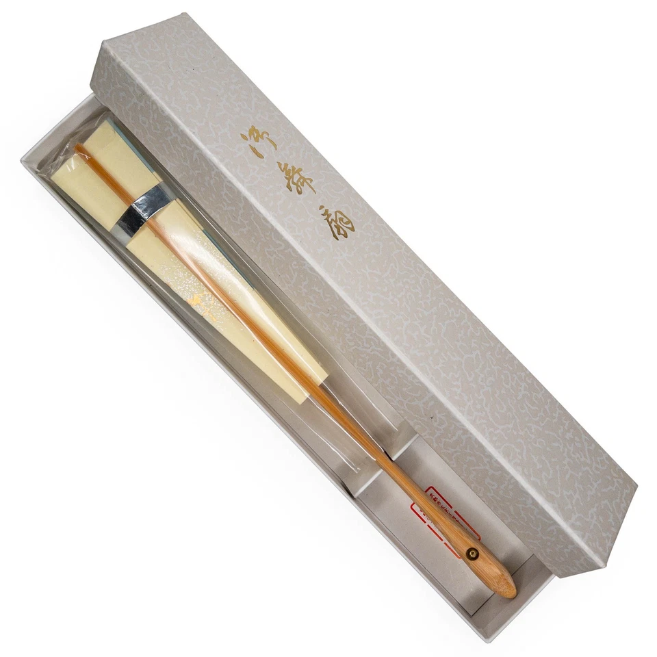 Ventilador de baile plegable japonés Maiogi de colección sin usar en caja de almacenamiento original Foto 2 de 4