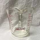 Vintage Fire-King Glass Measuring Cup 4 Cups 1 Qt 32 Oz #499 Red Block Letter