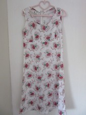 Devonshire Lady retro vintage floral sleeveless dress size 14