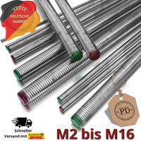 Barra Filettata Acciaio Inox A2 A4 1 Metro M8 M10 M12 M6 M4 M5 M14 M16 Perni Filettati