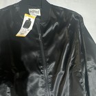 edited by REMI BADER Black Bomber Jacket Zip Front Pockets Women's M — photo 5