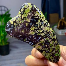 74G Natural boutique plum blossom jade crystal slice specimen restoration