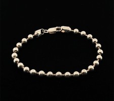 7  925 Sterling Silver Ball Bead Bracelet 11.8g