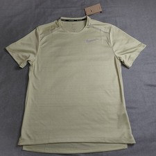 Nike Dri Fit Running Shirt - Men's Size Medium - Green - AJ7565-371 - Reflective