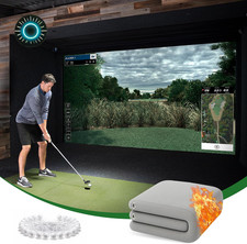 Gray Fireproof Golf Simulator Impact Screen 3D Air Mesh Impact Screen for Golfs