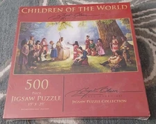 Children Of The World Jigsaw Puzzle Greg Olson 500 Piece 15 x 29 New In Box NIP