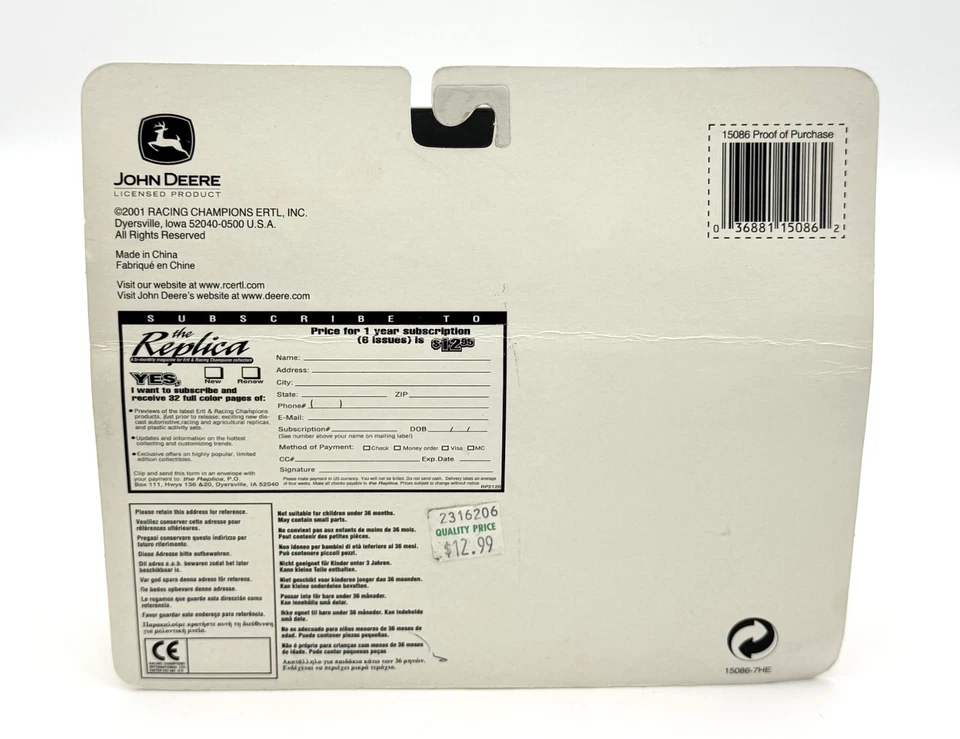 ERTL - John Deere 630 Tractor Picker and Flarebox Wagon - 1:64 Scale - Image 2 of 3