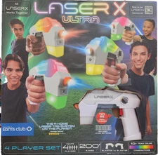 Laser X Ultra, 4 Player Set, Home Laser Tag, 10+ Team Color Combos, New in Box