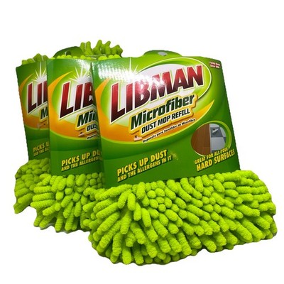 (3) Libman Microfiber Dust Mop Refill Green