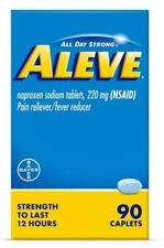Aleve Naproxen Sodium 220mg 90 Caplets - EXP 6/2027