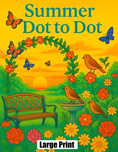 Summer Season Dot To Dot Book: Large Print Dot-to-Dots Puzzles For Adults an...