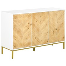 3 Door Sideboard Buffet Cabinet, Kitchen Cabinet, Natural