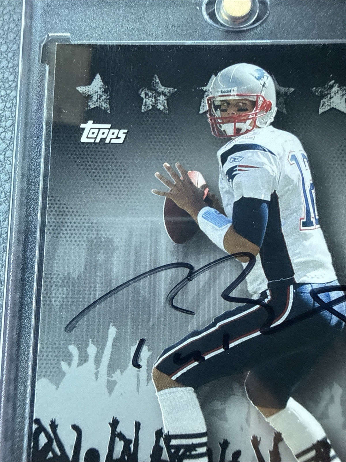 2009 Topps - Toppstown Redemption Code Cards Tom Brady ON CARD AUTO (no COA) view 2