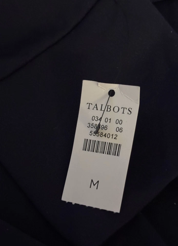 Chaqueta deportiva nueva con etiquetas T By Talbots para mujer talla M azul mezcla de nailon cuello falso Foto 3 de 4