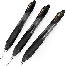 Image of EnerGel X Retractable Gel Pen 0.7 mm Tip Home Office - Pentel Black - Pack of 3