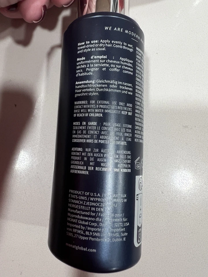 全新 无盖 Monat Restore 免洗护发素 Rejuveniqe 4.5 液量盎司 免运费 — 第 3/4 张图片