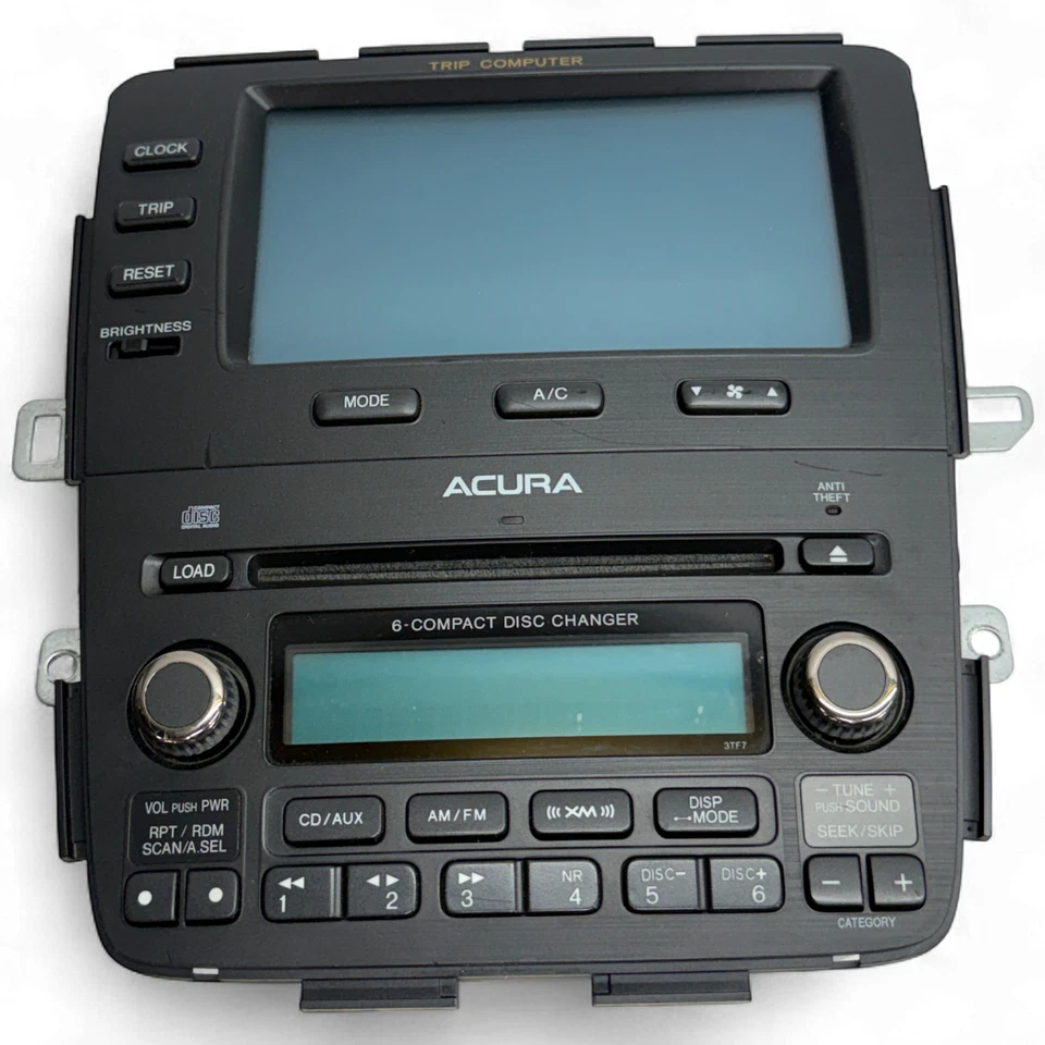 AM FM 6 Disc CD Player Radio Receiver Trip Computer Face From 2006 ACURA MDX - Image 2 of 4