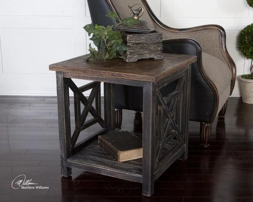 Spiro - 21.63 inch End Table - 19.75 inches wide by 19.75 inches deep Accent - Picture 2 of 6