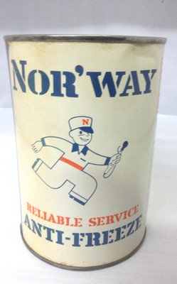 VINTAGE ADVERTISING NOR'WAY MOTOR OIL     ONE 1 QUART  EMPTY  525-A