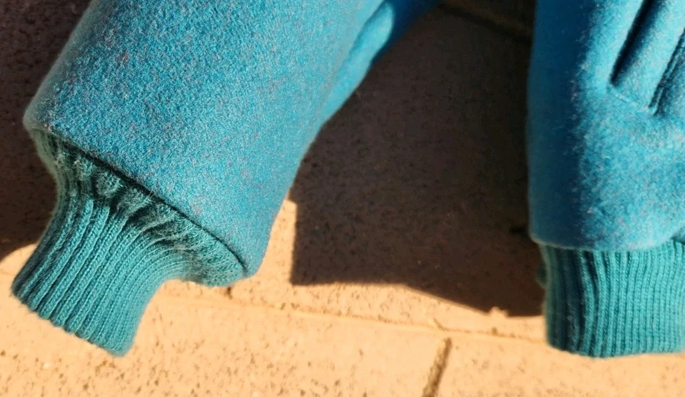 Pendleton RARE Western Wear Wool Bomber Jacket - Teal - Men's L - USA Made - Image 4 of 4